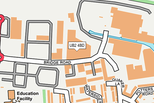 UB2 4BD map - OS OpenMap – Local (Ordnance Survey)
