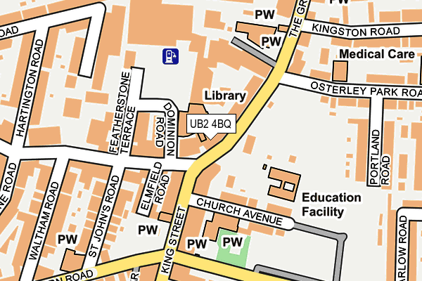 UB2 4BQ map - OS OpenMap – Local (Ordnance Survey)