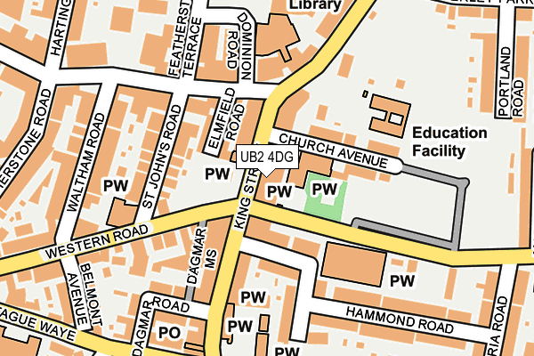 UB2 4DG map - OS OpenMap – Local (Ordnance Survey)