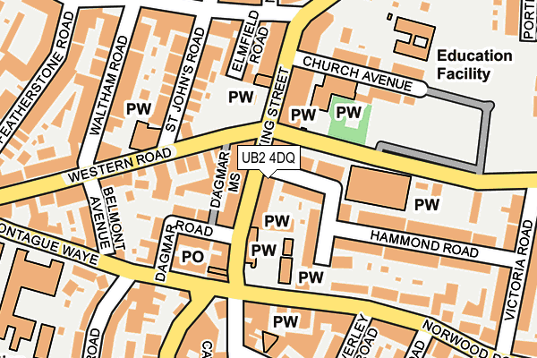 UB2 4DQ map - OS OpenMap – Local (Ordnance Survey)