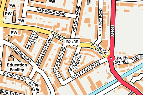 UB2 4DR map - OS OpenMap – Local (Ordnance Survey)