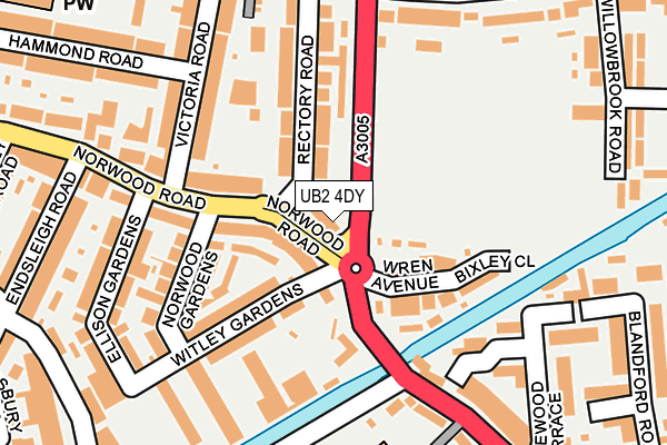 UB2 4DY map - OS OpenMap – Local (Ordnance Survey)
