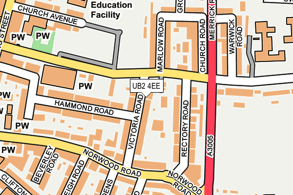UB2 4EE map - OS OpenMap – Local (Ordnance Survey)