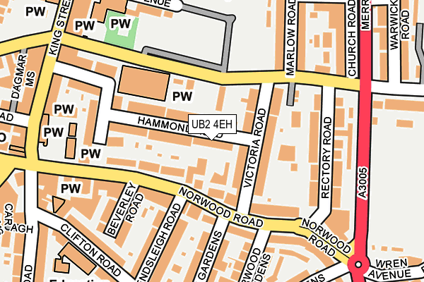 UB2 4EH map - OS OpenMap – Local (Ordnance Survey)