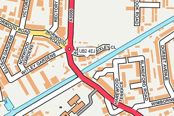 UB2 4EJ map - OS OpenMap – Local (Ordnance Survey)
