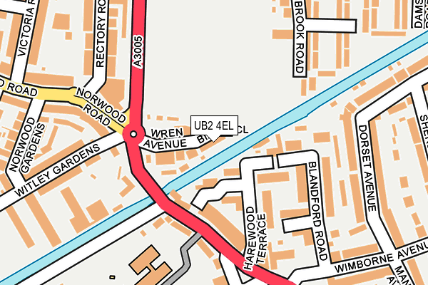 UB2 4EL map - OS OpenMap – Local (Ordnance Survey)