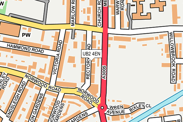 UB2 4EN map - OS OpenMap – Local (Ordnance Survey)
