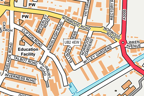 UB2 4EW map - OS OpenMap – Local (Ordnance Survey)