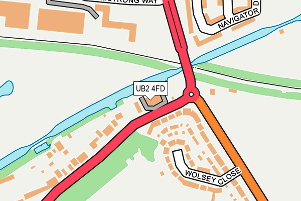 UB2 4FD map - OS OpenMap – Local (Ordnance Survey)