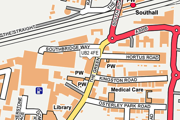 UB2 4FE map - OS OpenMap – Local (Ordnance Survey)