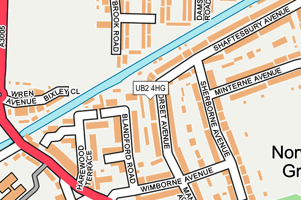 UB2 4HG map - OS OpenMap – Local (Ordnance Survey)
