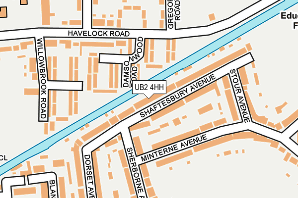 UB2 4HH map - OS OpenMap – Local (Ordnance Survey)