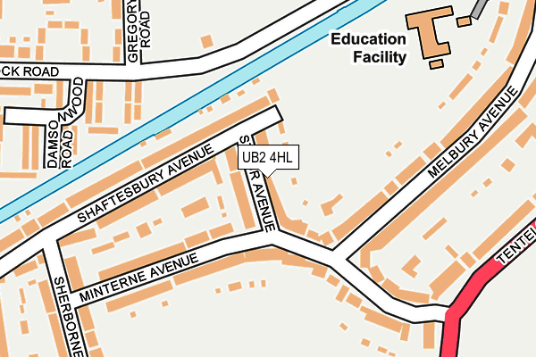 UB2 4HL map - OS OpenMap – Local (Ordnance Survey)