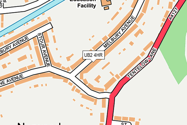UB2 4HR map - OS OpenMap – Local (Ordnance Survey)