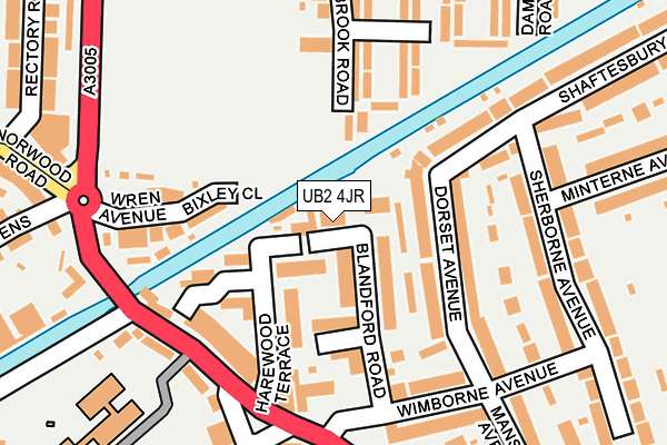 UB2 4JR map - OS OpenMap – Local (Ordnance Survey)