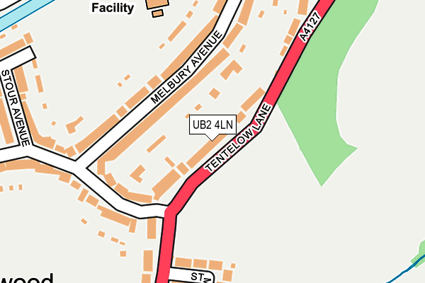 UB2 4LN map - OS OpenMap – Local (Ordnance Survey)