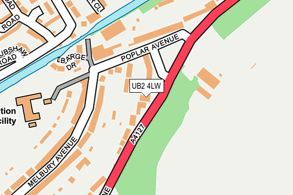 UB2 4LW map - OS OpenMap – Local (Ordnance Survey)