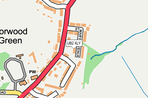UB2 4LY map - OS OpenMap – Local (Ordnance Survey)
