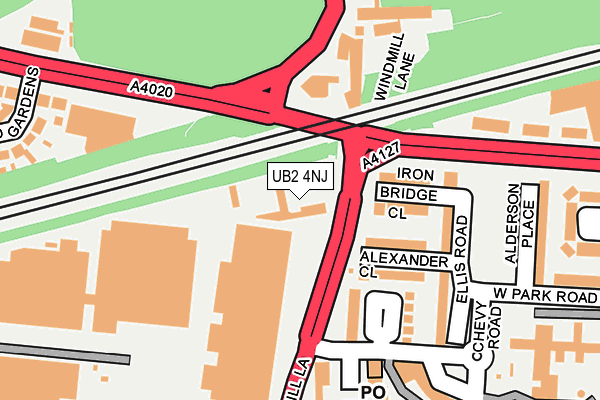 UB2 4NJ map - OS OpenMap – Local (Ordnance Survey)