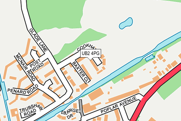 UB2 4PG map - OS OpenMap – Local (Ordnance Survey)