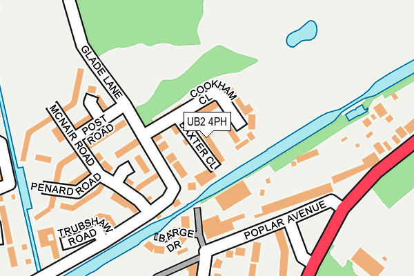 UB2 4PH map - OS OpenMap – Local (Ordnance Survey)