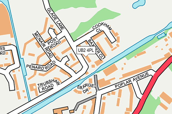 UB2 4PL map - OS OpenMap – Local (Ordnance Survey)