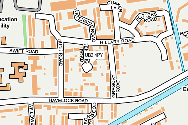 UB2 4PY map - OS OpenMap – Local (Ordnance Survey)