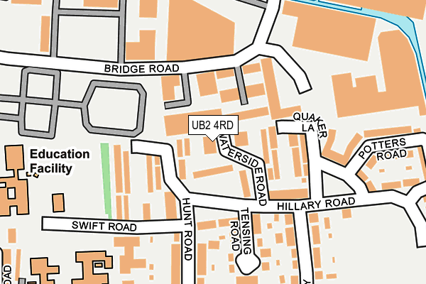 UB2 4RD map - OS OpenMap – Local (Ordnance Survey)