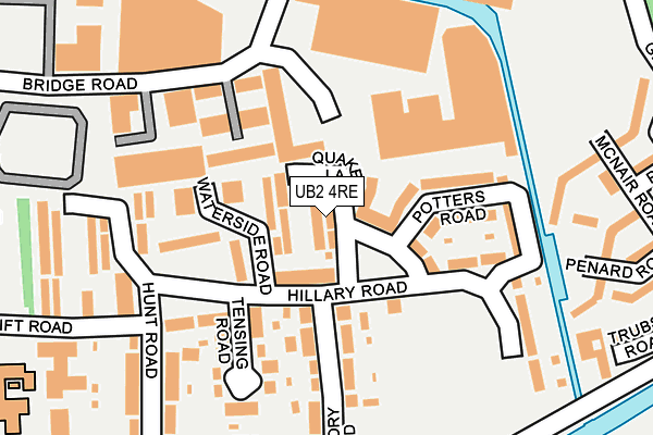 UB2 4RE map - OS OpenMap – Local (Ordnance Survey)
