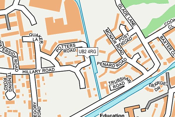 UB2 4RG map - OS OpenMap – Local (Ordnance Survey)
