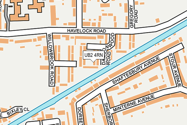 UB2 4RN map - OS OpenMap – Local (Ordnance Survey)