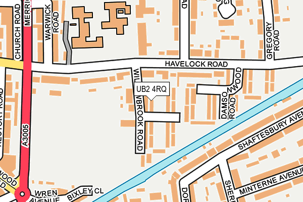 UB2 4RQ map - OS OpenMap – Local (Ordnance Survey)