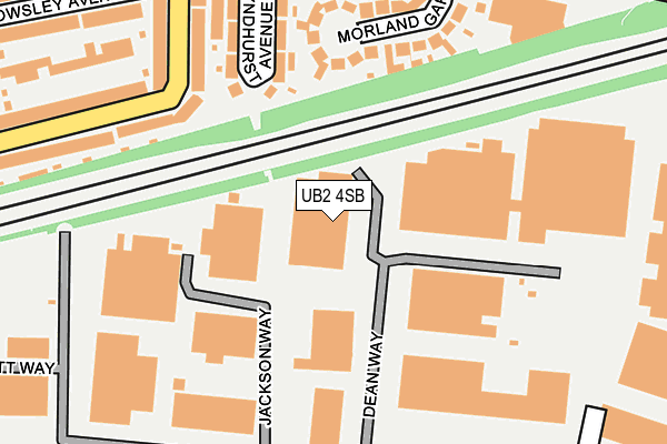 UB2 4SB map - OS OpenMap – Local (Ordnance Survey)