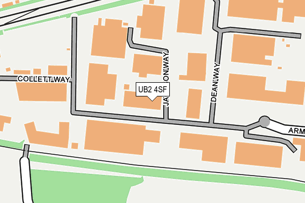 UB2 4SF map - OS OpenMap – Local (Ordnance Survey)