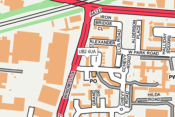 UB2 4UA map - OS OpenMap – Local (Ordnance Survey)