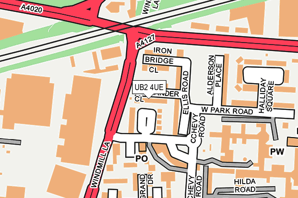 UB2 4UE map - OS OpenMap – Local (Ordnance Survey)