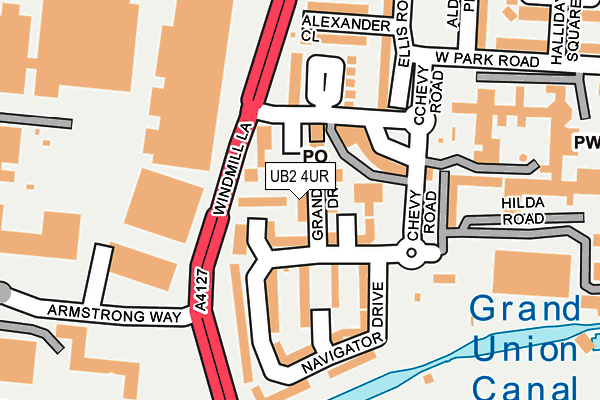 UB2 4UR map - OS OpenMap – Local (Ordnance Survey)