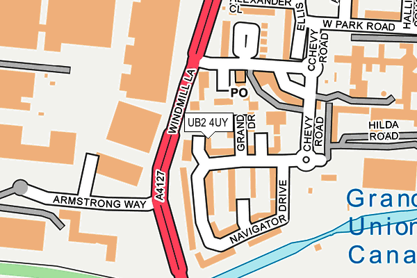 UB2 4UY map - OS OpenMap – Local (Ordnance Survey)
