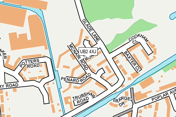UB2 4XJ map - OS OpenMap – Local (Ordnance Survey)