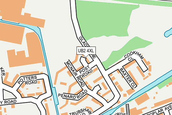 UB2 4XL map - OS OpenMap – Local (Ordnance Survey)