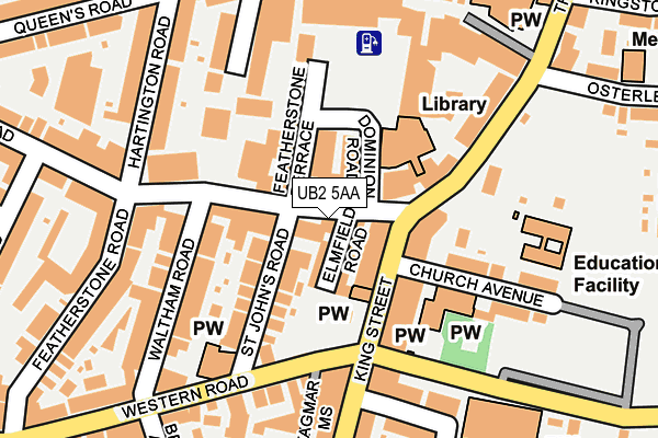 UB2 5AA map - OS OpenMap – Local (Ordnance Survey)