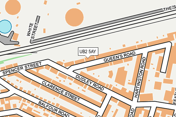 UB2 5AY map - OS OpenMap – Local (Ordnance Survey)