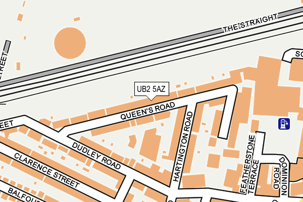 UB2 5AZ map - OS OpenMap – Local (Ordnance Survey)