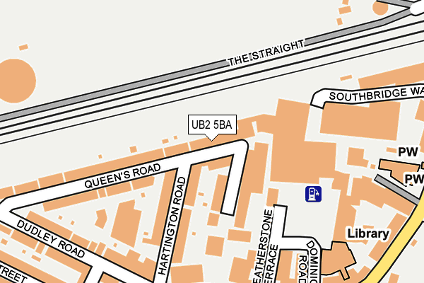 UB2 5BA map - OS OpenMap – Local (Ordnance Survey)