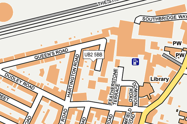UB2 5BB map - OS OpenMap – Local (Ordnance Survey)