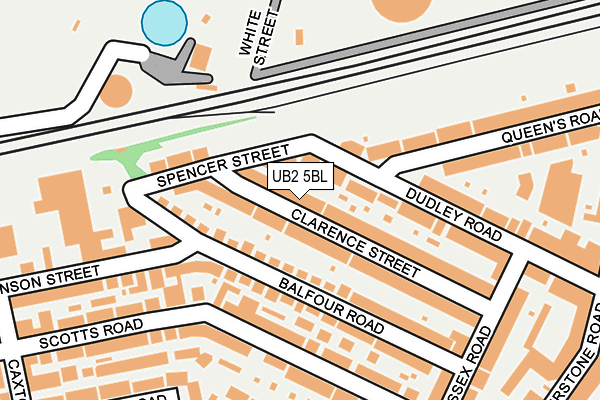 UB2 5BL map - OS OpenMap – Local (Ordnance Survey)