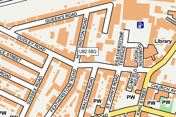 UB2 5BQ map - OS OpenMap – Local (Ordnance Survey)