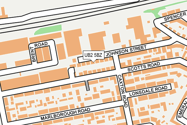 UB2 5BZ map - OS OpenMap – Local (Ordnance Survey)