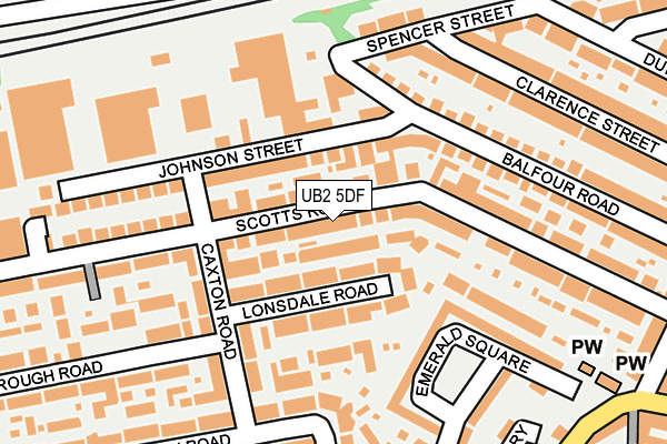 UB2 5DF map - OS OpenMap – Local (Ordnance Survey)