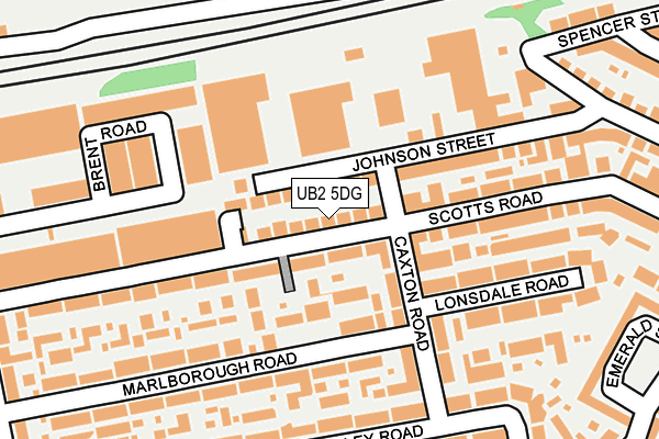 UB2 5DG map - OS OpenMap – Local (Ordnance Survey)